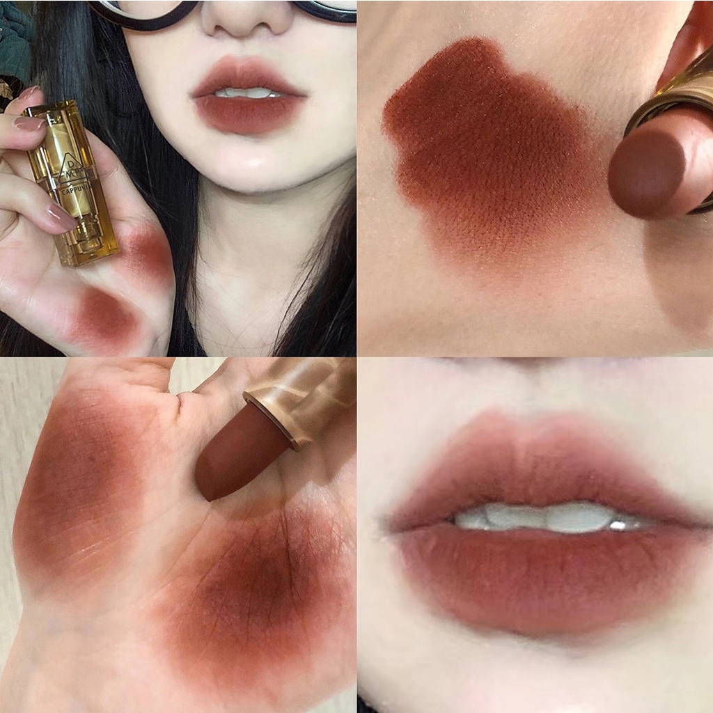 พร้อมส่งจากไทย DMP CAPPUVINI ลิปสติกเนื้อแมทเนียนสวย ขนาด 3.5 g. สีน่ารักๆ อินที่สุด เนื้อแมทเนียนสวย - รูปที่ 5
