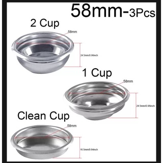 3ชิ้น ตัวกรองสำหรับชงกาแฟสแตนเลสเหมาะสำหรับ: E61หัวกาแฟ