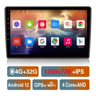 [4G RAM+32G ROM 1280*720P หน้าจอ IPS] 9/10.1 นิ้ว เครื่องเล่น Android Quad Core Double Din รถวิทยุสเตอริโอบลูทูธมัลติมีเดียเครื่องเล่นวิดีโอ Wifi GPS ย้อนกลับกล้อง