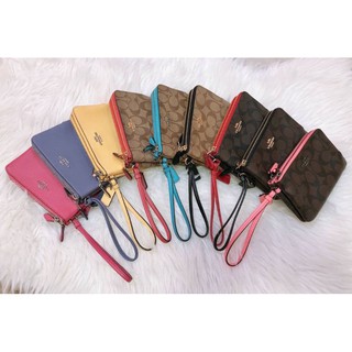 พร้อมส่งCOACH คล้องมือ S 2 zip ขนาด 6" แท้ 100%