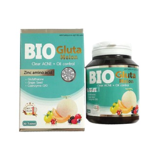 Bio Gluta Melon Clear Acne Oil Control 1500mg. ไบโอ กลูต้า เมล่อน กลูต้าหน้าเด็ก