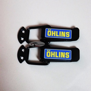 กิ๊บล็อค กันชน สเกิร์ตหน้า แต่งรถซิ่ง รถแต่ง ตัวยึดกันชน ลาย OHLINS สีน้ำเงิน 1 คู่ ตัวใหญ่ ใส่ได้ทุกรุ่น