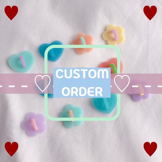 custom order ♡ (แบบสีพื้น) : ที่ติดหลังเคสโทรศัพท์ / บัคเคิ้ล / buckle (มีกาวนาโน)