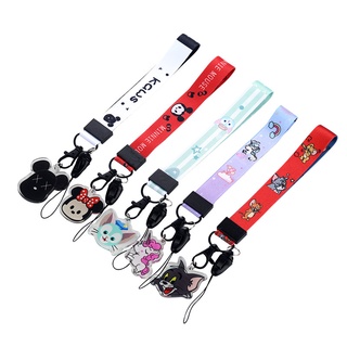 Token lanyard โทรศัพท์มือถือแขวนเชือกการ์ตูน Totoro Minnie Mickey สำหรับผู้หญิงสายรัดข้อมือผู้ถือพวงกุญแจ