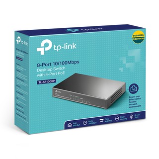 TP-LINK (TL-SF1008P) 8-Port 10/100Mbps Desktop Switch with 4-Port PoE