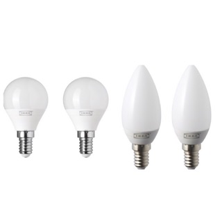 MADday - IKEA (ของแท้) RYET รีเอ็ท หลอดไฟ LED E14 250 ลูเมน, หลอดกลม , หลอดจำปา