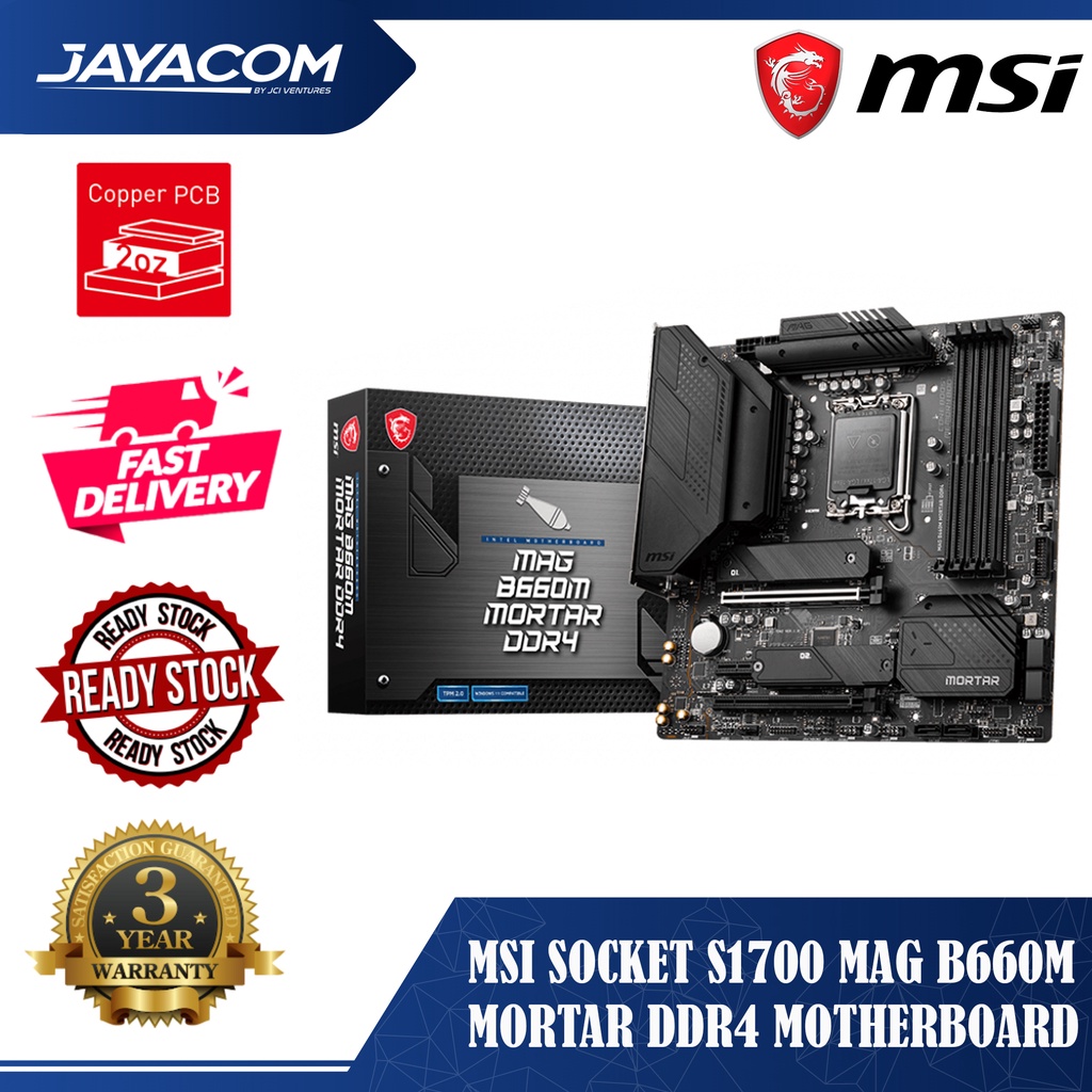 MSI Socket s1700 MAG B660M Mortar DDR4 เมนบอร์ด