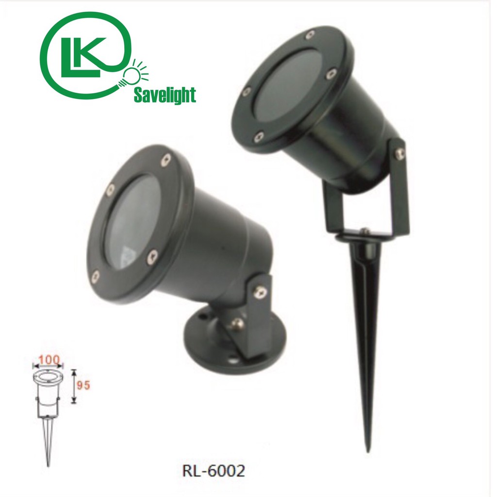 โคมไฟสนาม รุ่นไม่มีหมวก หน้าเรียบ 220V กันน้ำ100% ขั้ว MR16/GU10 ไฟส่องต้นไม้แบบ ปักดิน Body สีดำ เปลี่ยนหลอดเองได้ - รูปที่ 2