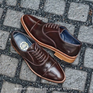 Arcobareno​ Oxfords​ Cap-Toe Burgundy​ Wooden Soles