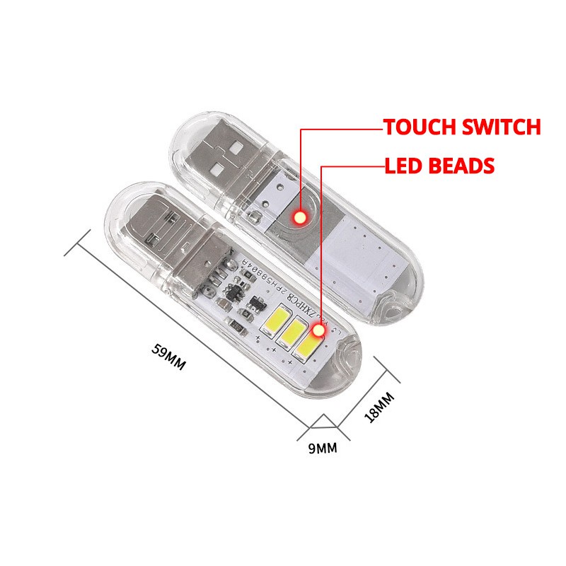โคมไฟ LED 3 ดวง พอร์ต USB แบบพกพา สําหรับอ่านหนังสือ คอมพิวเตอร์ ราคา ถูกที่สุด ดีลบีเคเค แกลเลอรีภาพที่ 7