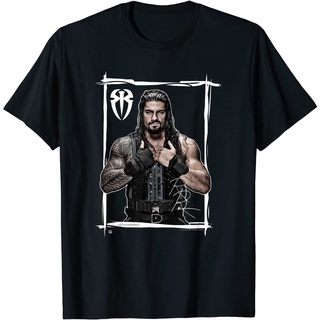 เสื้อยืดโอเวอร์ไซส์เสื้อยืด พิมพ์ลาย Wwe Roman Reigns สีดํา สีขาวS-3XL