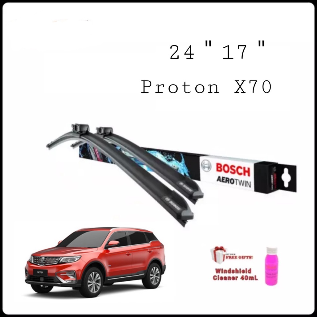 ชุดปัดน้ําฝน Bosch Aero Twin 24"/17" - Proton X70 ( 1 คู่ 22 นิ้ว 16 นิ้ว ) พร้อม