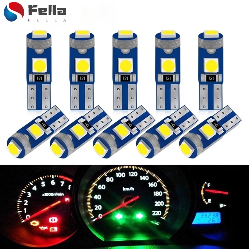 หลอดไฟ T5 Led W3W W1.2W 12V เกจวัดความอบอุ่น แดชบอร์ด หลอดไฟคลัสเตอร์ รถยนต์ สว่างมาก อุปกรณ์เสริม สําหรับรถยนต์ 1 ชิ้น