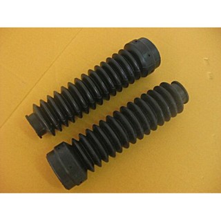 YAMAHA DT100 DT125 DT175 FRONT FORK BOOT RUBBER SET "BLACK" // ยางกันฝุ่น คู่หน้า สีดำ YAMAHA DT100 DT125 DT175