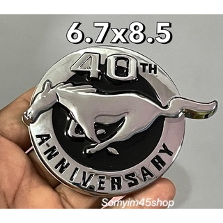 FORD MUSTANG ม้ามัสแตง ชิ้นงานโลหะ ติดรถยนต์ LOGO โลโก้ #สติ๊กเกอร์ติดรถยนต์ #เพลทแต่งรถ#Logo Sticker