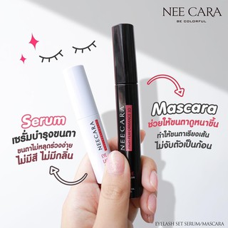 NEE CARA EYELASH SET SERUM / MASCARA Fuller &amp; Longer เซ็ตขนตา 2 in 1**ของแท้ พร้อมส่ง