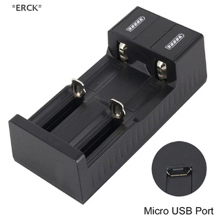 Erck ที่ชาร์จแบตเตอรี่ USB ช่องคู่ สําหรับ 3.7V 18650 26650 14500 Li-ion