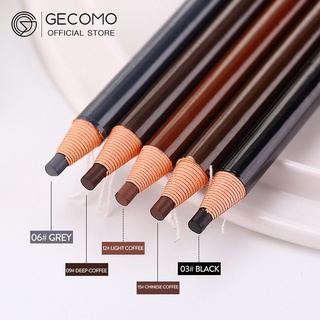 GECOMO ดินสอเขียนคิ้ว ติดทนนาน กันน้ำ มี 6 สี