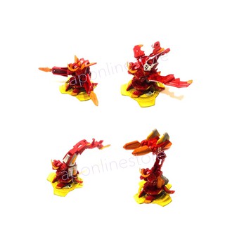 BAKUGAN Gundalian INVADERS Red Pyrus BATTALIX Dragonoid + BATTLE GEAR With No Main Body  #บาคุกัน