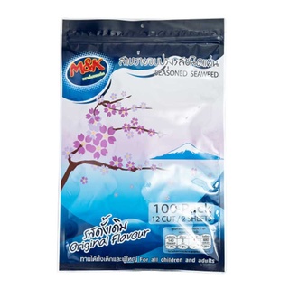 เอ็มแอนด์เค สาหร่ายปรุงรสชนิดแผ่น รสดั้งเดิม จำนวน 100ซอง M&amp;K SEASONED SEAWEED