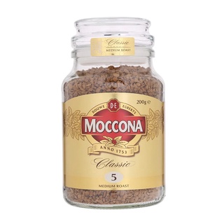 Moccona Classic Medium Roast 200g มอคโคน่า คลาสสิค มีเดียมโรสเบอร์5 กาแฟสำเร็จรูป พรีเมี่ยมขวด