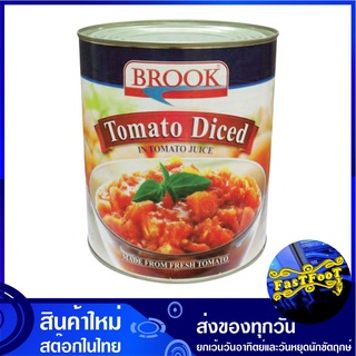 มะเขือเทศหั่นชิ้น 565 กรัม บรูค Brook Tomato Diced In Tomato Juice มะเขือเทศ มะเขือเทศหั่น น้ำมะเขือเทศ มะเขือเทศกระป๋อง