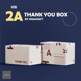 กล่องพัสดุ กล่องไปรษณีย์ฝาชน พิมพ์ลาย Thank You เบอร์ 2A (20 ใบ)