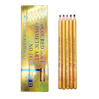 ดินสอเขียนคิ้วเชือกดึง Coloured Soft Cosmetic Art Eyebrow Pencil No.1818 [ยกกล่อง]