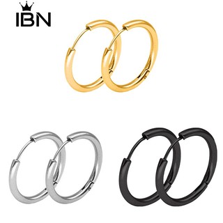 * อิบัน 1 คู่สแตนเลสสตีลพังค์ Unisex Ear Hoop ต่างหูวงกลมของขวัญ