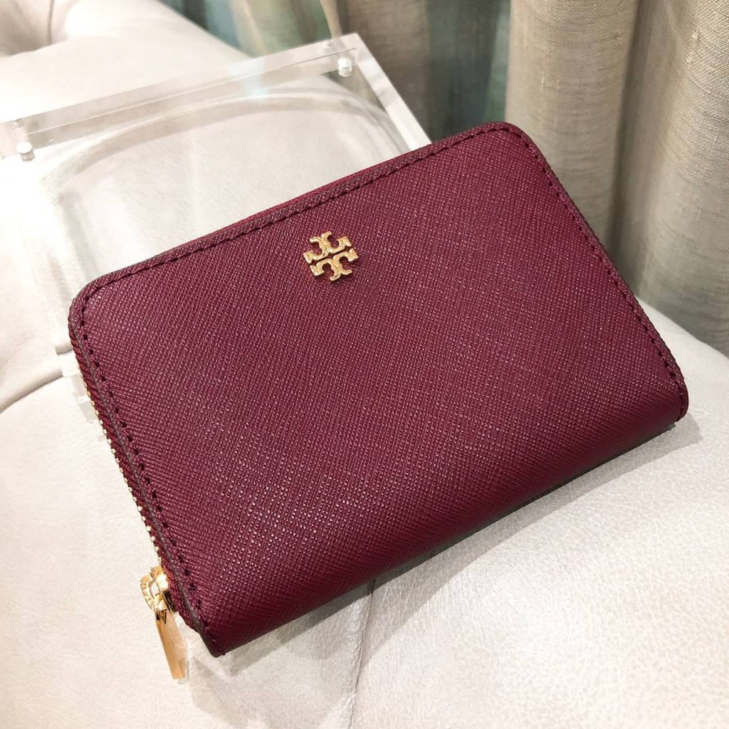 ส่งฟรี) Tory Burch Emerson Zip Coin Case Wallet กระเป๋าสตางค์ แบบ