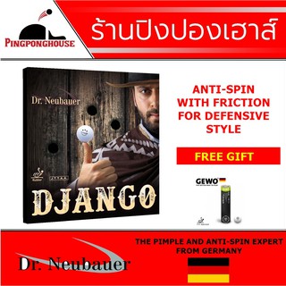 ยางปิงปอง Dr.Neubauer รุ่น DJANGO (ยางปิงปอง ANTI) ฟองน้ำ 1.8 มม. เหมาะสำหรับเกมรับ ราคาถูกกว่าเยอรมัน