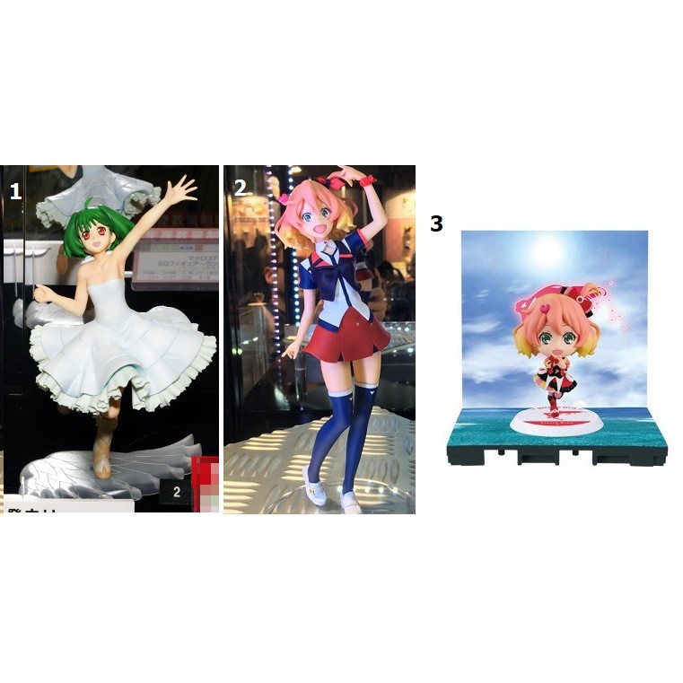 ฟิกเกอร์แท้ JPมือ1  Banpresto SQ figure Macross Delta - Freyja Wion , Macross Frontier - Ranka Lee