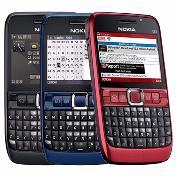 โทรศัพท์มือถือโนเกียปุ่มกด  NOKIA E63 (สีน้ำเงิน) 3G/4G  รุ่นใหม่2020