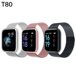 SmartWatch T80 สมาร์ทวอทช์ คล้าย P70Pro นาฬิกาออกกำลังกาย แจ้งเตือนไลน์ ใช้ จับชีพจร วิ่ง วัด หัวใจ นับก้าว พร้อมส่ง