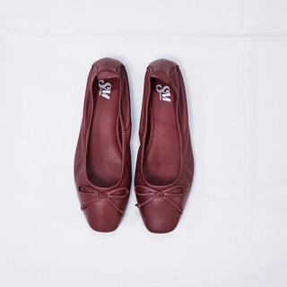 Soulmate Shoes รองเท้าหนังแกะ Linda Mate in Wine