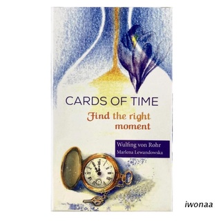 ไพ่ทาโรต์ภาษาอังกฤษ iwo Cards of Time Frind The Right Moment Oracle Cards สไตล์สเปน