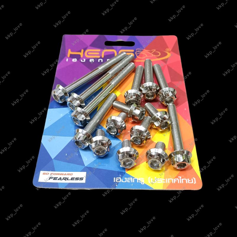 [ราคาส่ง]‼️น๊อตเบอร์12 M8x40 สแตนเลส กลึง หัวเหลี่ยม CNC-C1 เฮงสกรู (ราคาต่อ1ตัว)