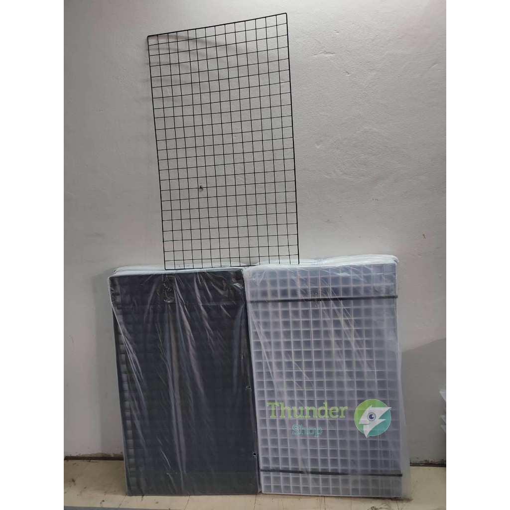 แผงขายของ ตะแกรงขายของ ตะแกรงเหล็ก ชุบพลาสติกหนา กันสนิม คงทน ขนาด 60x100 สั่งได้เลย td99