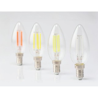 EVE หลอดไฟ หลอดจำปา LED E14 4W LED Filament Color Candle 4w  E14