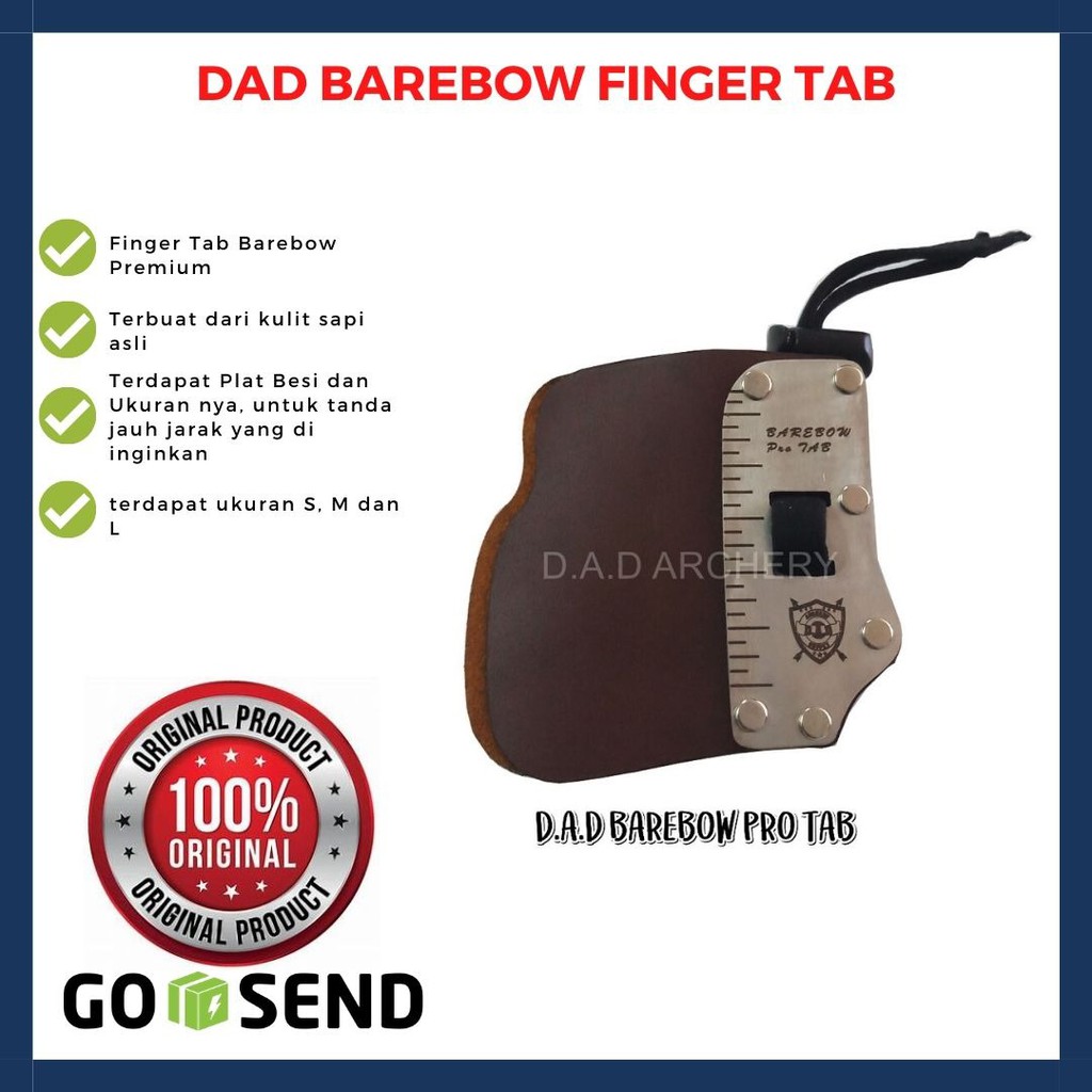 DAD BAREBOW PRO TAB / หนังแท้ FINGER TAB / ARCHERY FINGER PROTECTOR @150k