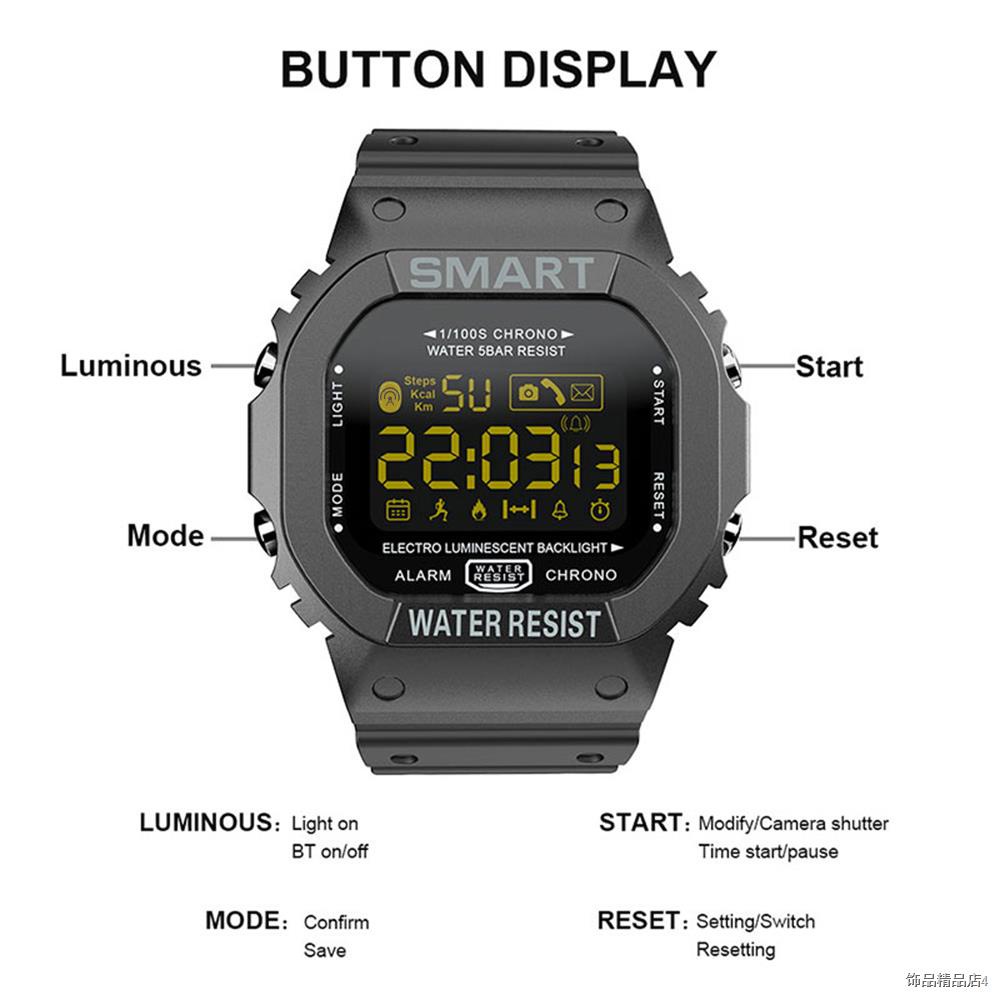 ♛smart wristband LOKMAT MK22 Smart Watch Men Sport Fitness Pedometer Water Resistance Call Reminder Clock Digital SmartW
