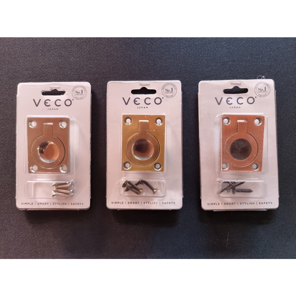 มือจับฝังแบบบานพับสำหรับประตู ตู้ หรือลิ้นชัก ห่วงจับ ห่วงขับฝัง VECO CP50 HLNI