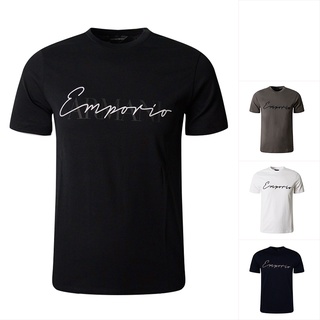 Emporio Armani EA เสื้อยืดคอกลม แขนสั้น ลําลอง สําหรับผู้ชาย 3g1tg2 เก็บเงินปลายทาง