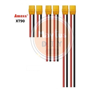 [[ส่งจากไทย]] Amass XT90 Plug with Housing Sheath,Silicone Rubber Cable 8/10awg