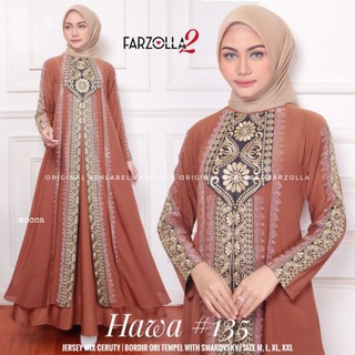 Hawa 135 COLOR SERIES / RED HAWA 135 GAMIS ABAYA ชุดเย็บปักถักร้อย สีตุรกี