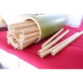 หลอดไม้ไผ่ 7 นิ้ว หลอดละ 2 บาท จำนวน 100 หลอด