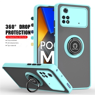 For redmi k50 gaming k50g Armor Stand Protection Phone Case Shockproof Ring Holder Bracket Back Cover For Xiaomi Poco F4 gt X4 X3 M4 Pro 4G