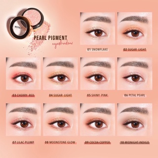 (ตลับกลม)Merrezca Pearl Pigment Eyeshadow 1.8g. เมอเรสก้า เพิร์ล พิกเมนท์ อายแชโดว์