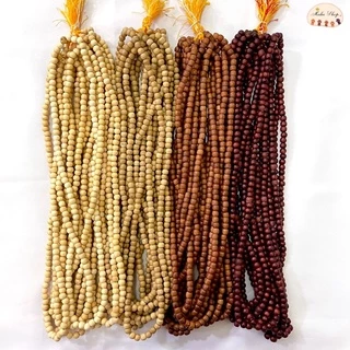 [ขายส่ง10เส้น]ประคำไม้มงคล ประคำสวดมนต์108เม็ด ขนาด7-9มิล by maleeshop