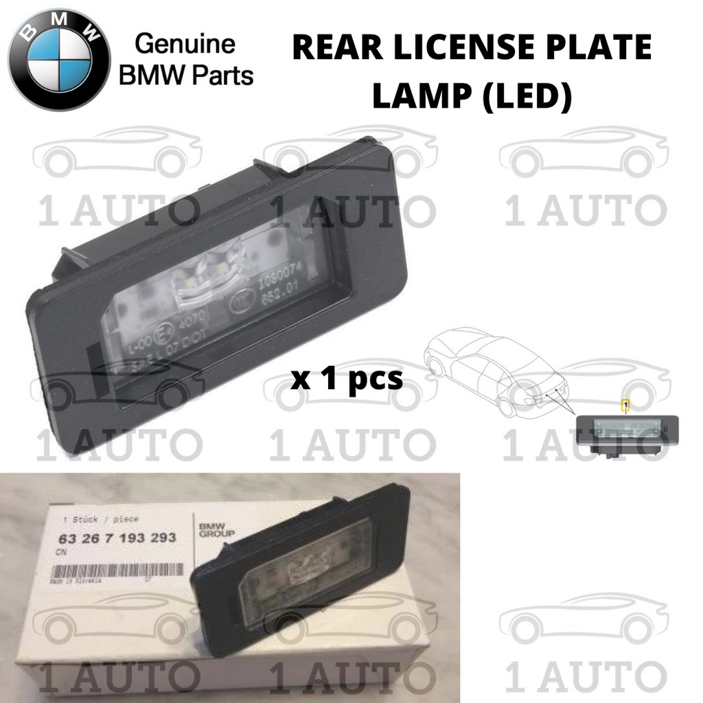 REAR LICENSE PLATE LAMP (LED) BMW F20 F30 G20 E90 E92 E93 F32 F34 F36 F10 F48 E70 E71 F25 F44 F45